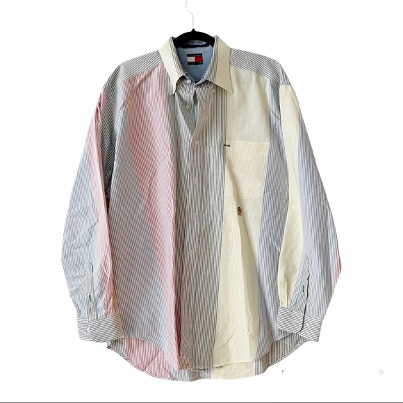 Tommy Hilfiger Other - Tommy Hilfiger Vintage Multi Color Striped Button Down Oxford Shirt Sz. M